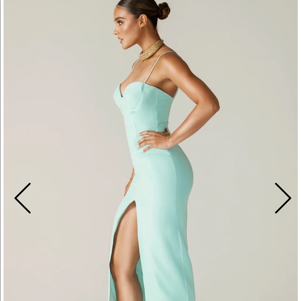Arica Spaghetti Straps Midi Dress (Sky Blue)